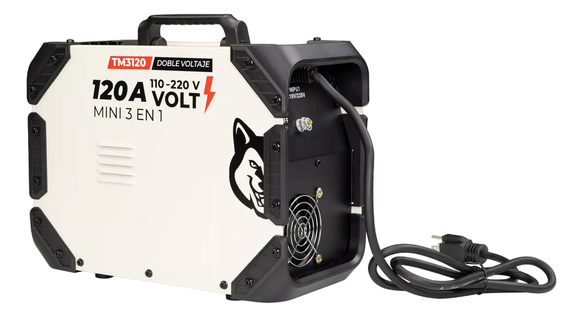 Soldadora Inverter Profesional 3 En 1 TIG/MIG/MMA Doble Voltaje 120A 110v/220v SWEDISH HUSKY TITANIUM TM3120