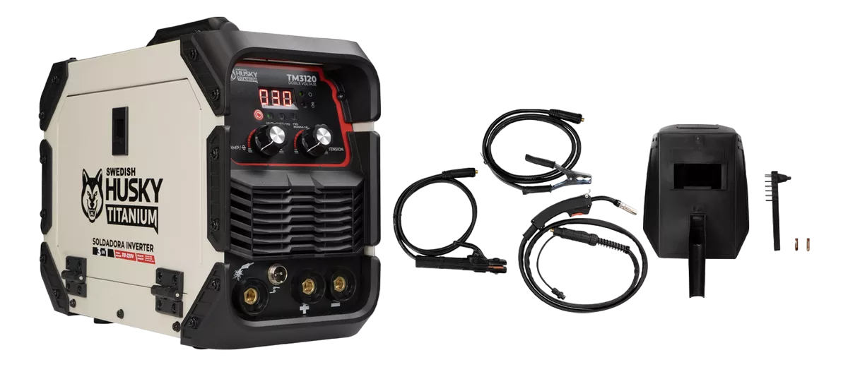 Soldadora Inverter Profesional 3 En 1 TIG/MIG/MMA Doble Voltaje 120A 110v/220v SWEDISH HUSKY TITANIUM TM3120