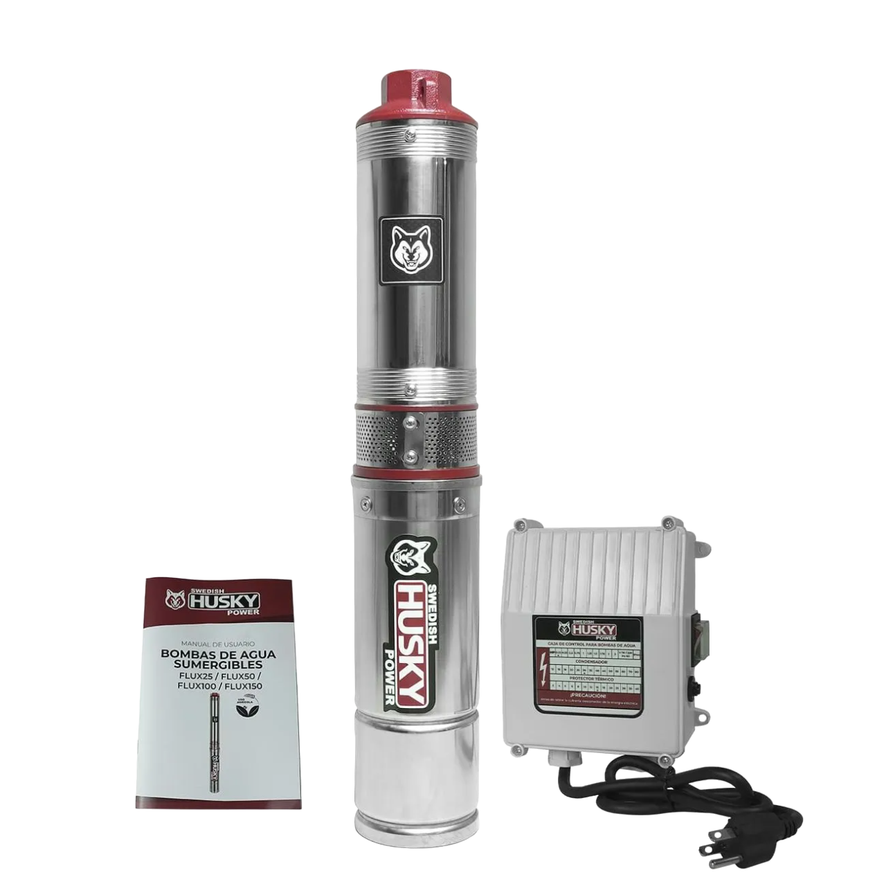 Bomba Sumergible De Agua Limpia Swedish Husky Power 1/4 Hp 110V Para Riego Agrícola FLUX25