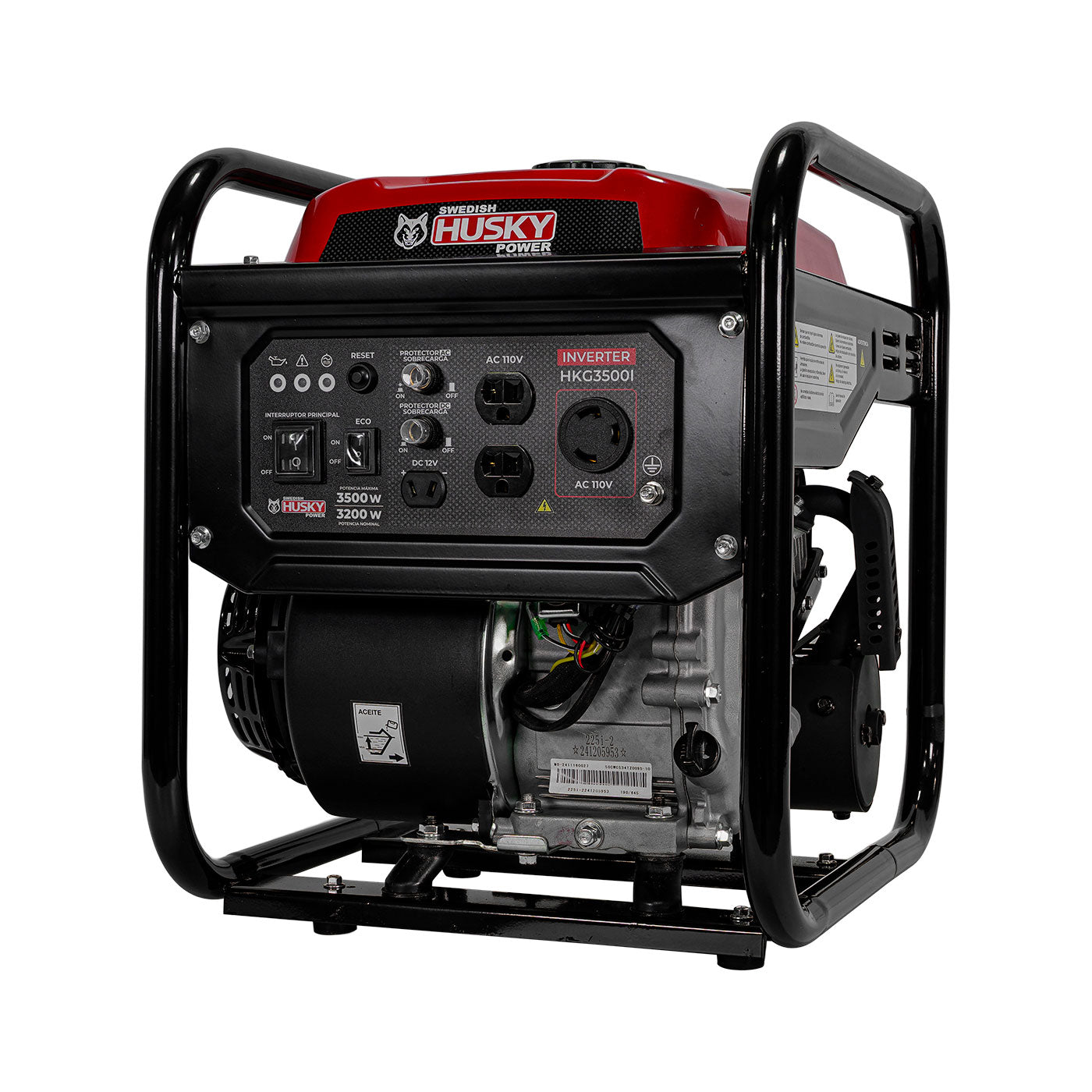Generador Inverter Swedish Husky Power Portatil A Gasolina 3.5 Kw 7Hp - HKG3500I