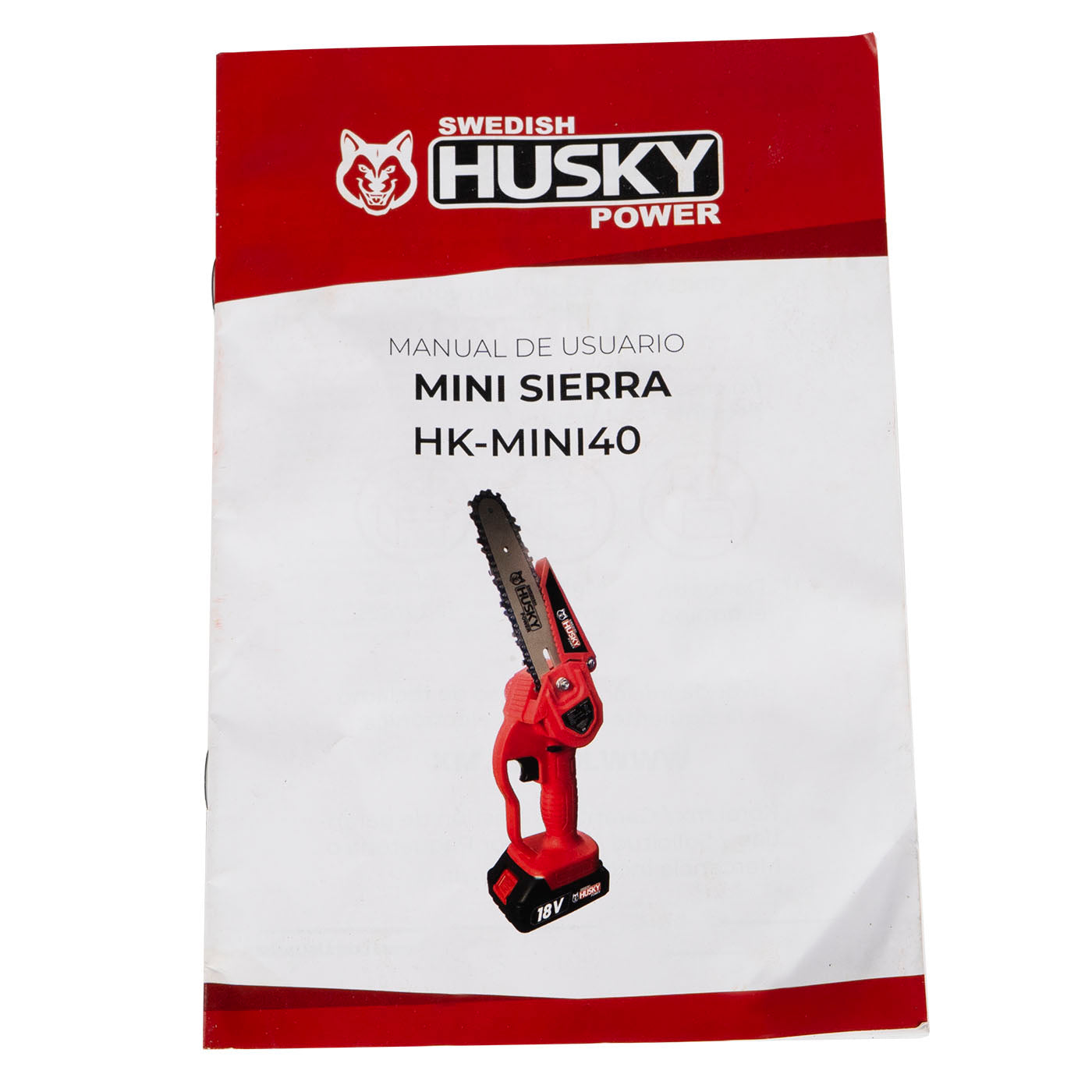 Mini Sierra Eléctrica Swedish Husky Power C/Barra 4 Pulgadas Batería 18v – HK-MINI40