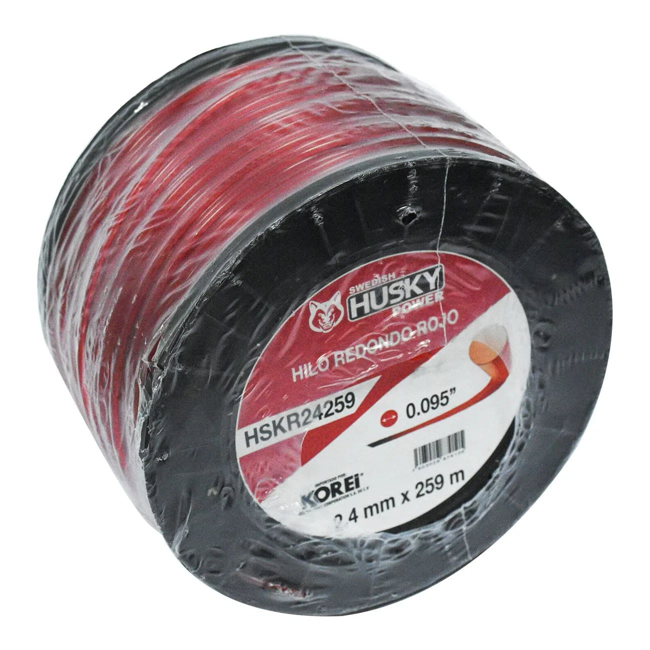 Hilo Dual Redondo Para Desbrozadora Desmalezadora Alta Resistencia de 2.4 mm (0.095") x 259m HSKR24259
