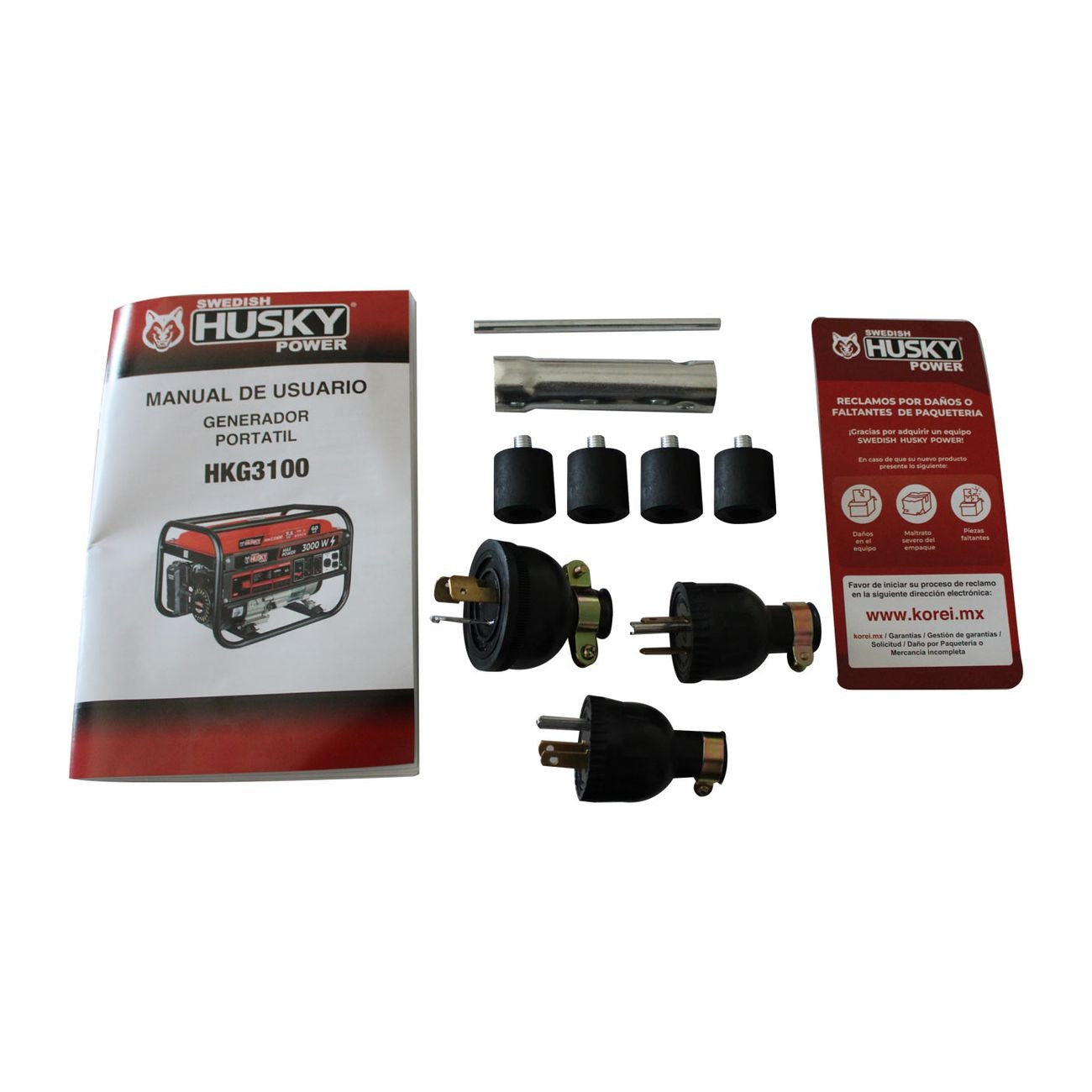 Generador A Gasolina Portátil 230cc 7.5 Hp 4 Tiempos 2800W-3000W Husky HKG3100