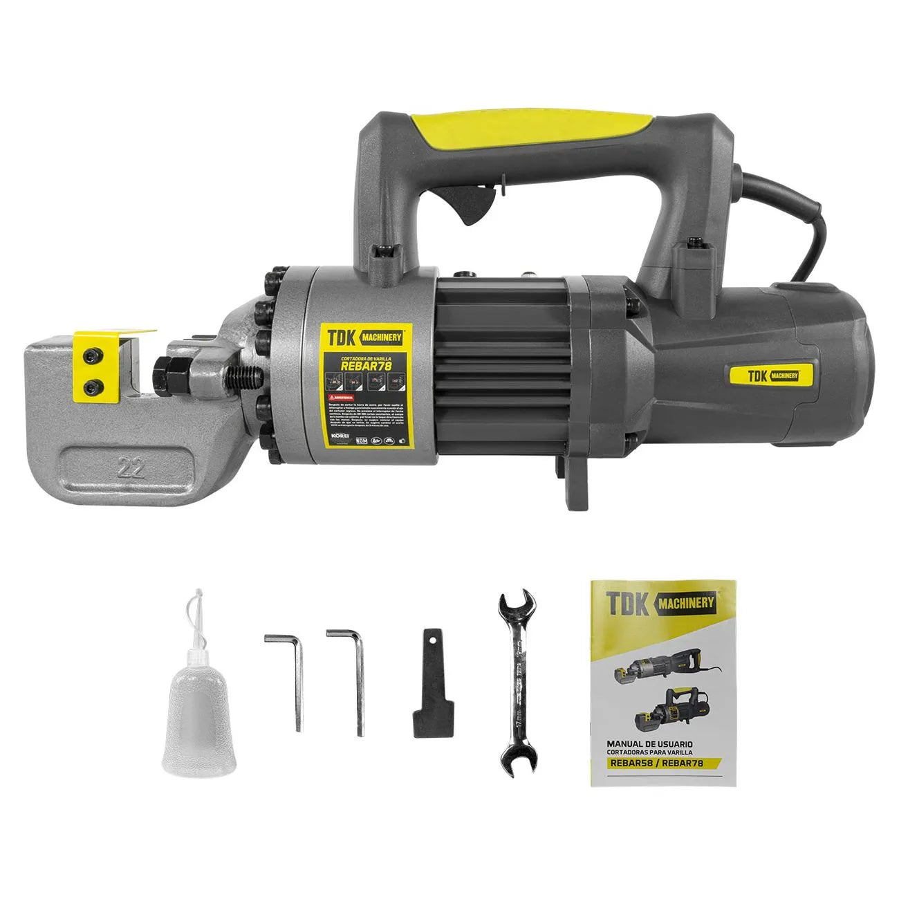 Cortadora De Varilla Profesional Electrica 110V/60 Hz 1150W 5/8 a 7/8 De Corte TDK MACHINERY - REBAR78