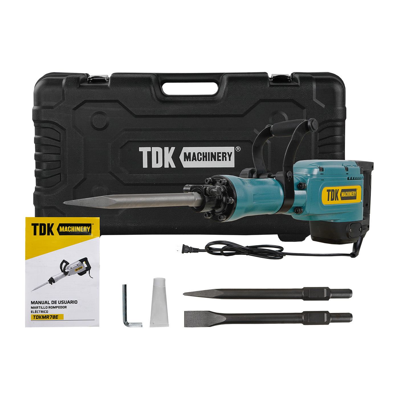 Martillo Demoledor Electrico 1700W 24 KG 70J TDK MACHINERY TDKM70E