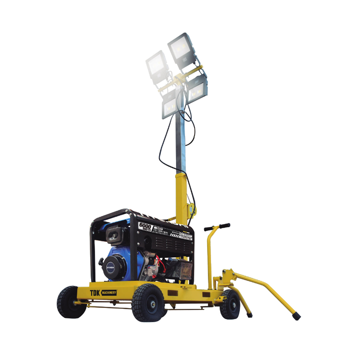 Torre De Luz TDK 4 Lamparas 100W Con Generador HYED600XT TDKTL6100D