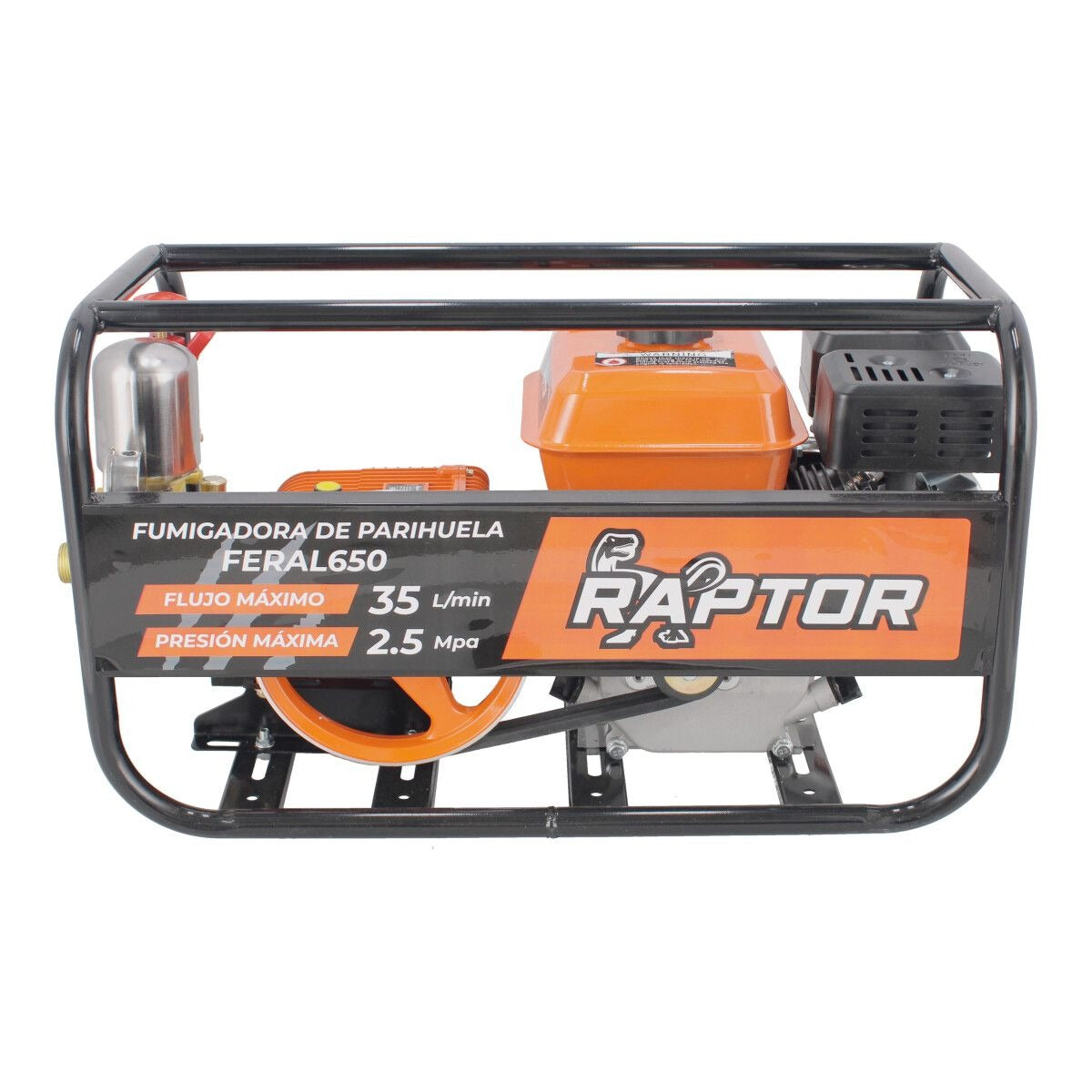 Fumigadora Parihuela De Pistones Con Motor RAPTOR 6.5 hp Con Base Y 2 Mangueras De 50 cm RAPTOR- FERAL650