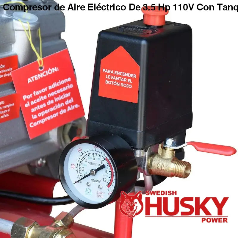 Compresor de Aire Eléctrico De 3.5 Hp 110V Con Tanque De 50
