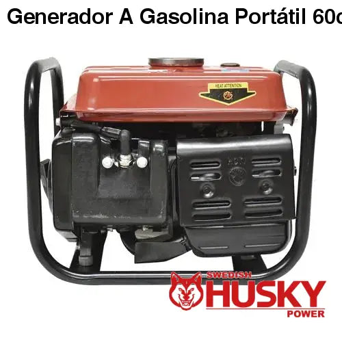 Generador A Gasolina Portátil 60cc 2 Hp 2 Tiempos 750W-900W