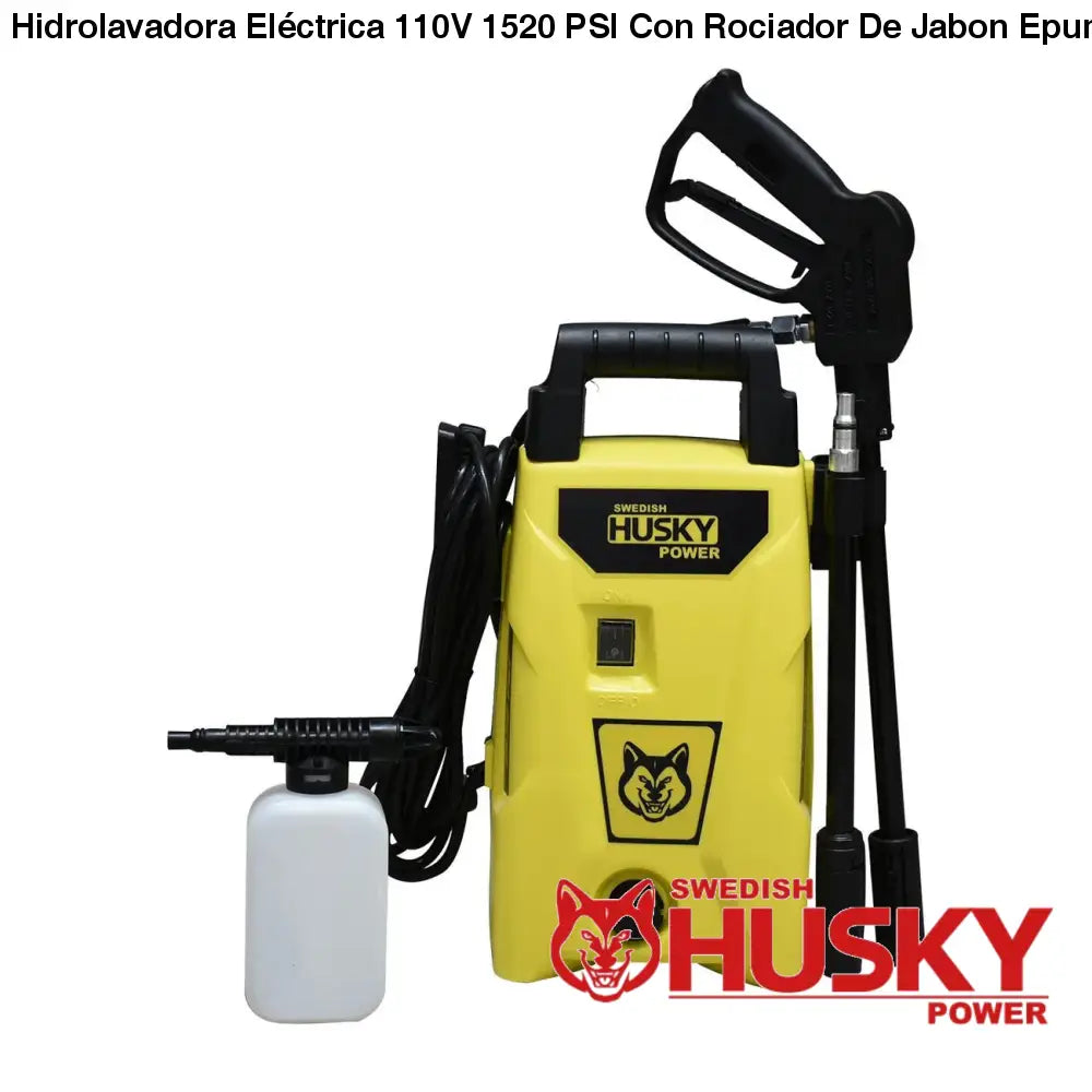 Hidrolavadora Eléctrica 110V 1520 PSI Con Rociador De Jabon