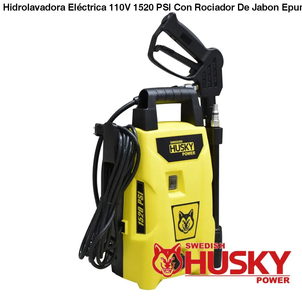 Hidrolavadora Eléctrica 110V 1520 PSI Con Rociador De Jabon