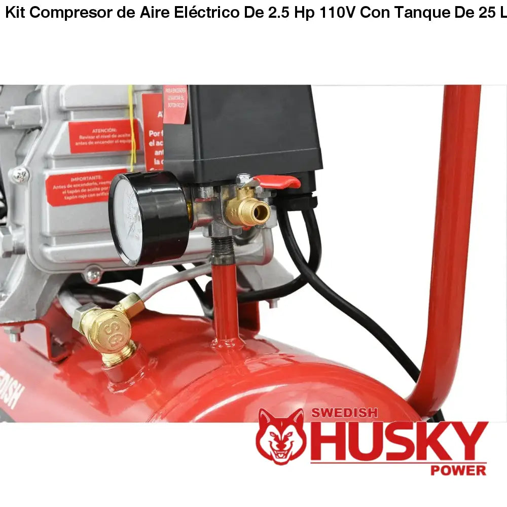 Kit Compresor de Aire Eléctrico De 2.5 Hp 110V Con Tanque De