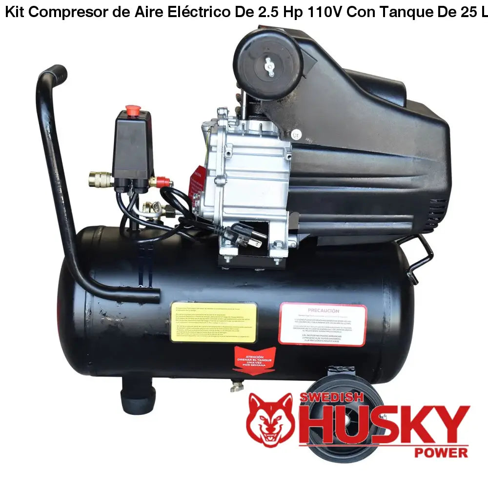 Kit Compresor de Aire Eléctrico De 2.5 Hp 110V Con Tanque De