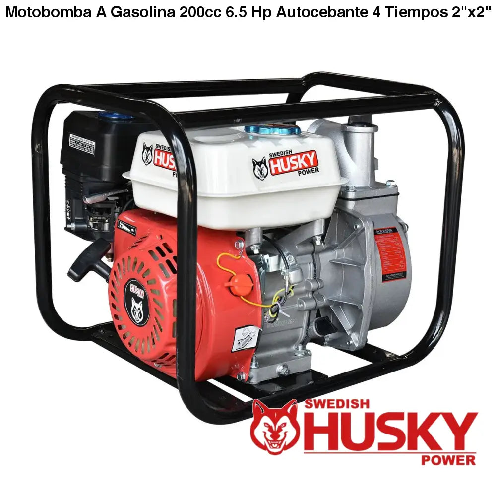 Motobomba A Gasolina 200cc 6.5 Hp Autocebante 4 Tiempos 2x2