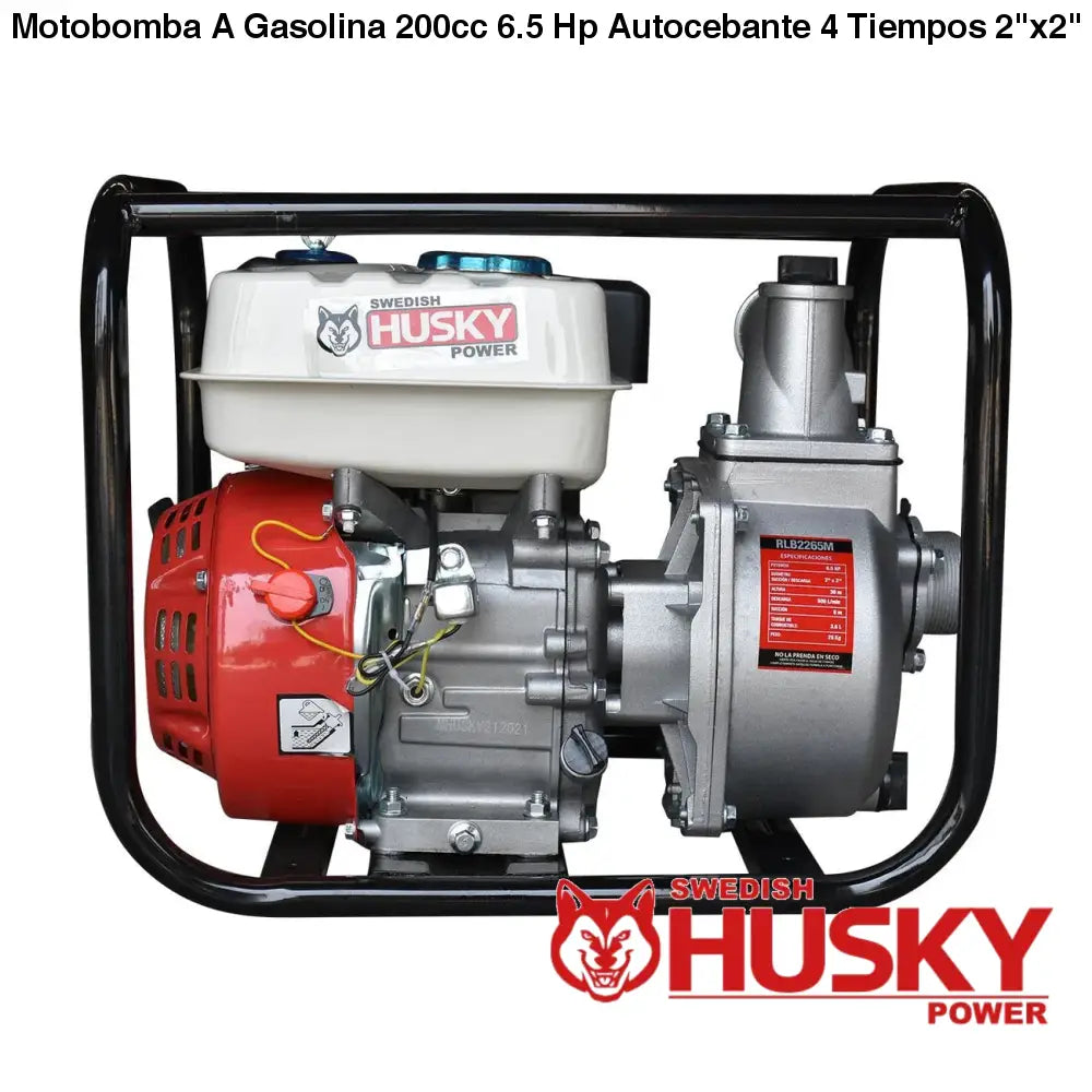 Motobomba A Gasolina 200cc 6.5 Hp Autocebante 4 Tiempos 2x2