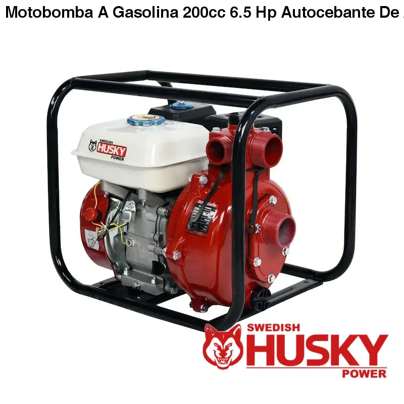 Motobomba A Gasolina 200cc 6.5 Hp Autocebante De Alta Presión 4 Tiempos  2x2 Husky RLB2265APM