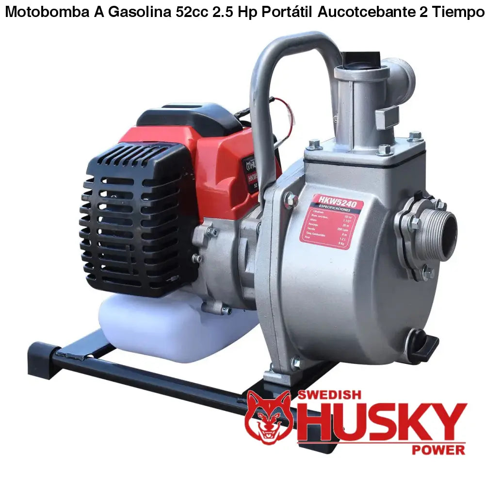 Motobomba A Gasolina 52cc 2.5 Hp Portátil Aucotcebante 2
