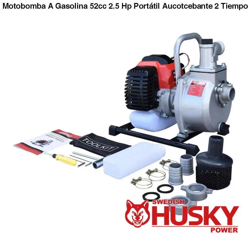 Motobomba A Gasolina 52cc 2.5 Hp Portátil Aucotcebante 2