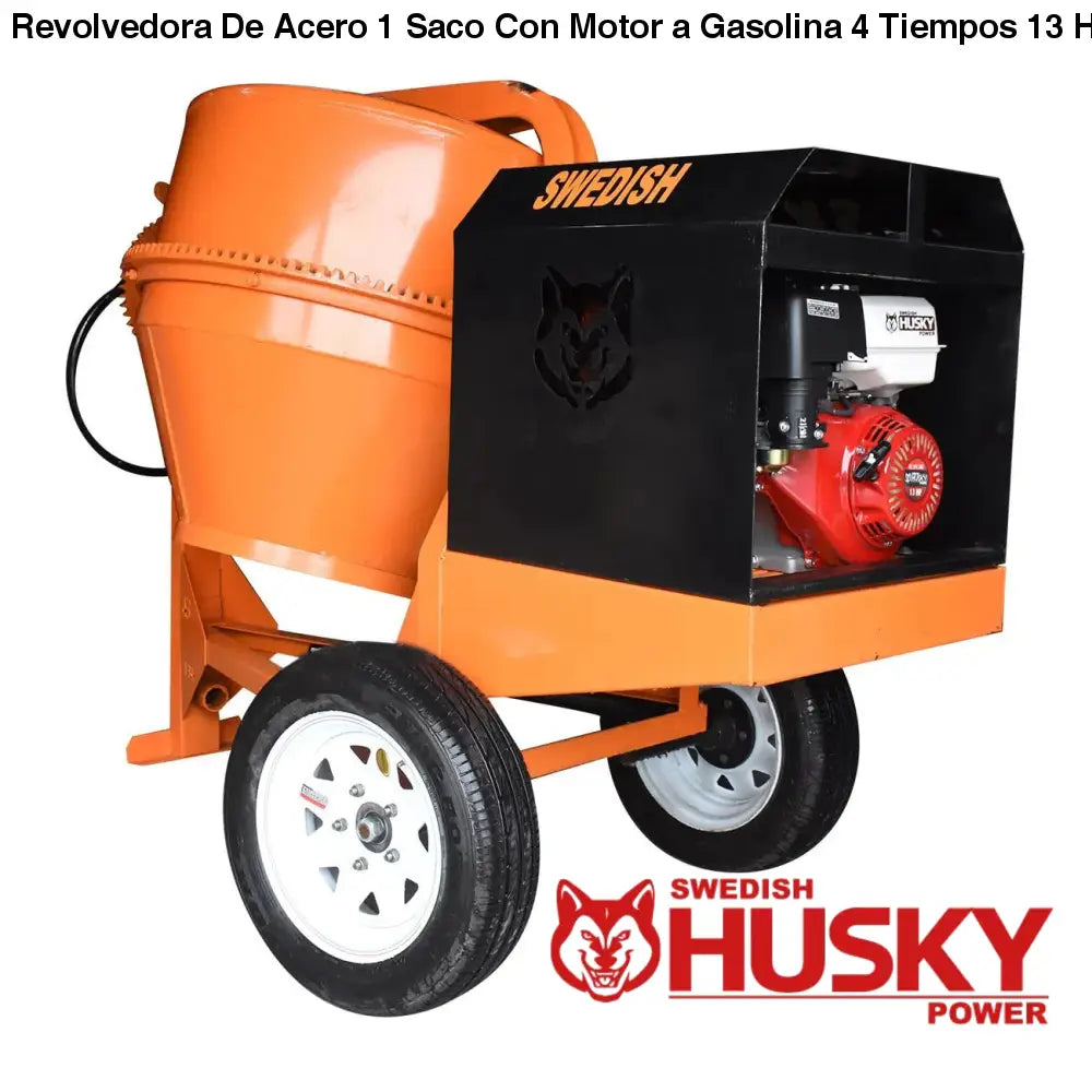 Revolvedora De Acero 1 Saco Con Motor a Gasolina 4 Tiempos