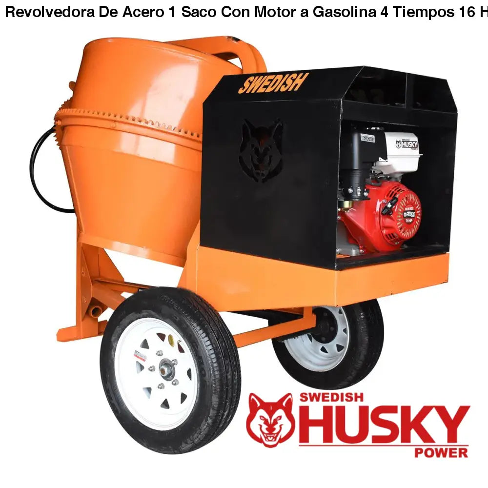 Revolvedora De Acero 1 Saco Con Motor a Gasolina 4 Tiempos