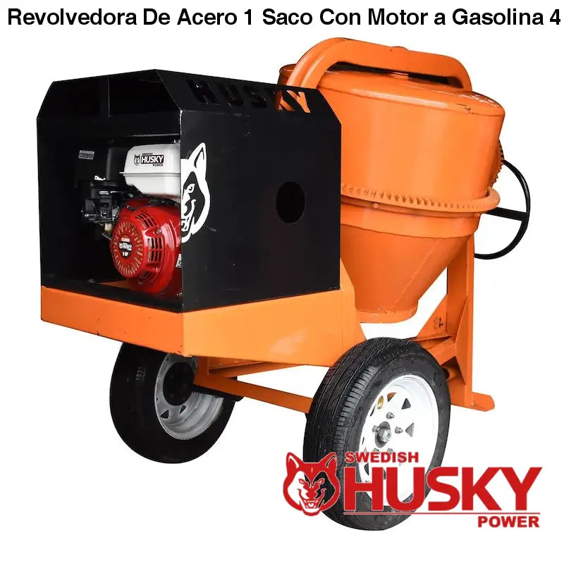 Revolvedora De Acero 1 Saco Con Motor a Gasolina 4 Tiempos 9