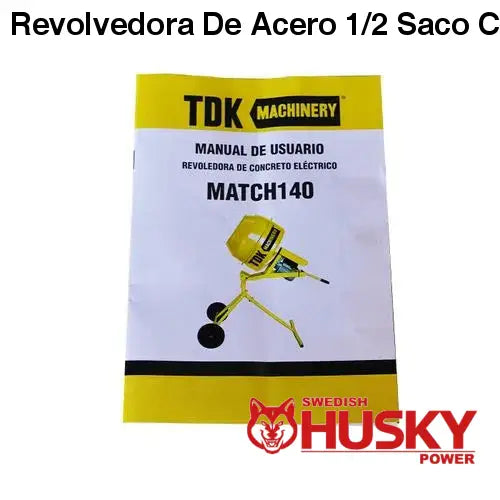 Revolvedora De Acero 1/2 Saco Con Motor Eléctrico 1.2 Hp