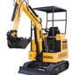 Mini Excavadora Sobre Oruga 1.2 Ton Motor A Gasolina 25 Hp  TDK - TDKE1250