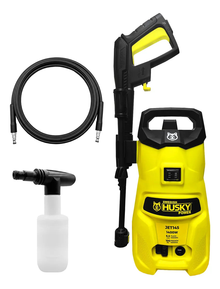 Hidrolavadora Electrica 1450 PSI 1400W  Con Rociador Espumador Husky Power - JET145