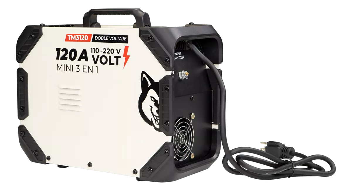 Soldadora Inverter Profesional 3 En 1 TIG/MIG/MMA Doble Voltaje  120A 110v/220v SWEDISH HUSKY TITANIUM  TM3120