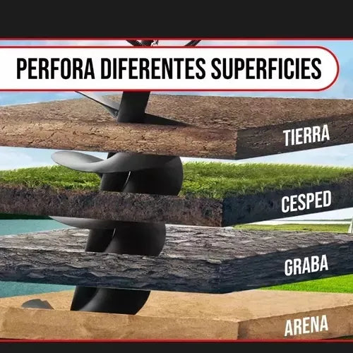 Broca Barreno Para Motoperforadora Ahoyadora  200 mm x 800 mm  HF1013