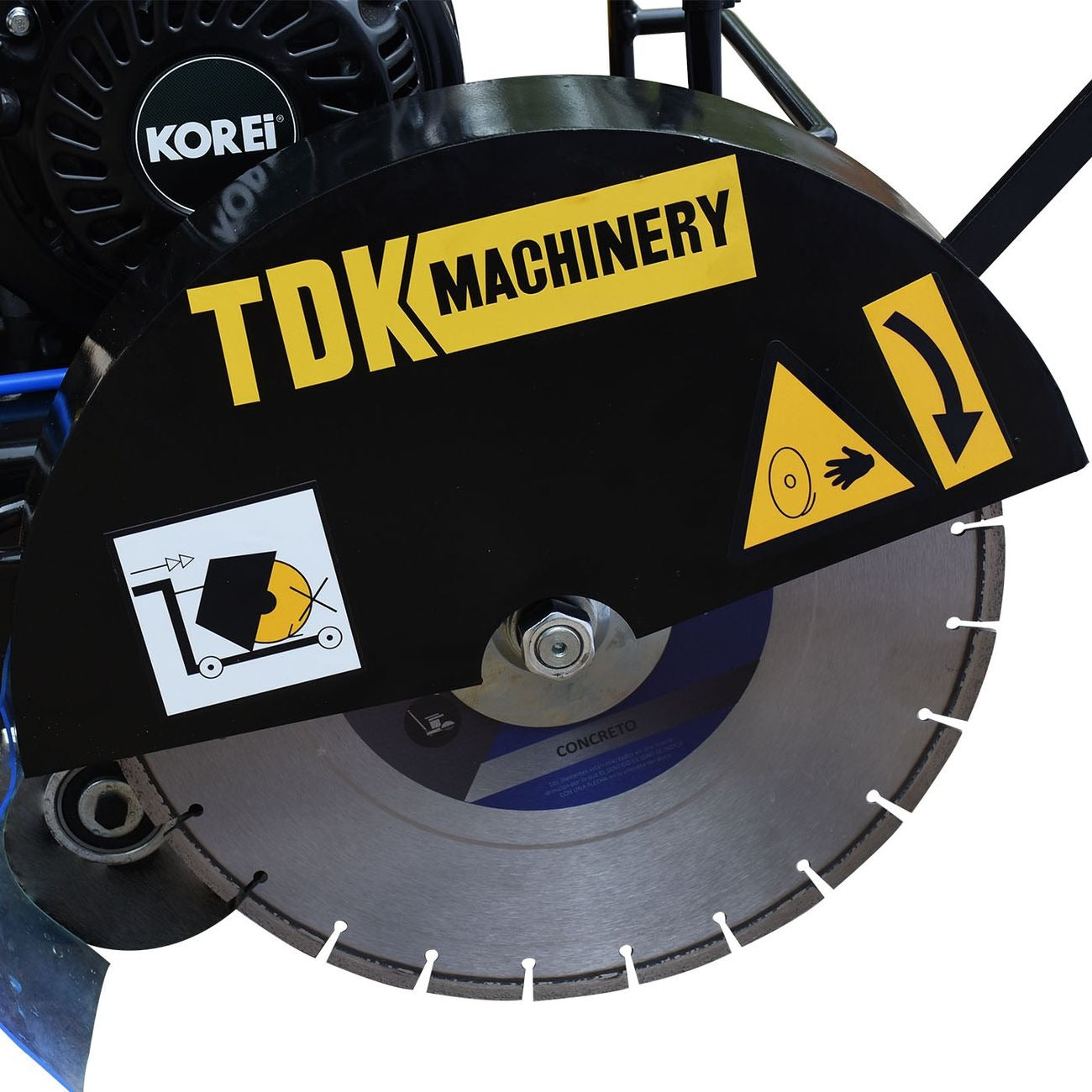 Cortadora De Piso Para Concreto Con Motor A Gasolina De 6.7Hp Para Discos De 14" TDK TDK350-KR67