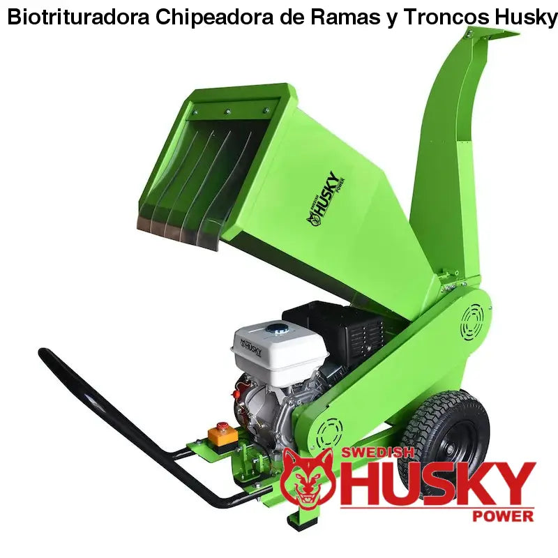 Trituradora de Ramas Biotrituradora Electrica 2400 W, máx. 39 mm de Grosor  de Rama con Bolsa de 50 L y Ruedas para Césped y Jardín