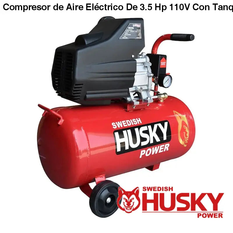 Compresor de Aire Eléctrico De 3.5 Hp 110V Con Tanque De 50 Litros Y 115  Psi Husky HKC50L