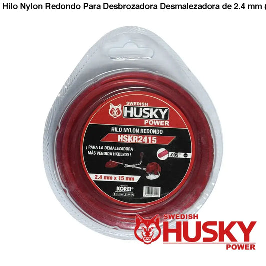 Hilo Nylon Redondo Para Desbrozadora Desmalezadora de 2.4 mm