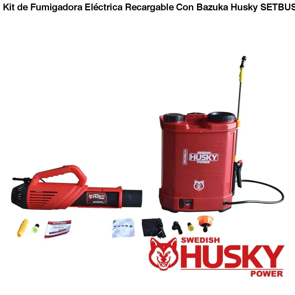 Kit de Fumigadora Eléctrica Recargable Con Bazuka Husky
