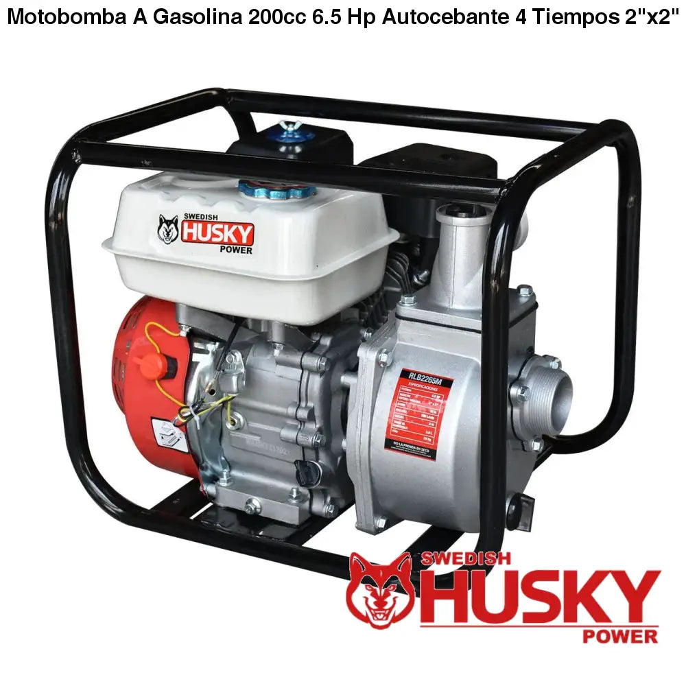 Motobomba A Gasolina 200cc 6.5 Hp Autocebante 4 Tiempos 2x2