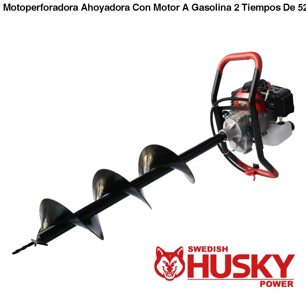 Motoperforadora Ahoyadora Con Motor A Gasolina 2 Tiempos De 52cc 2.5Hp 3  Barrenos Husky TOPO554